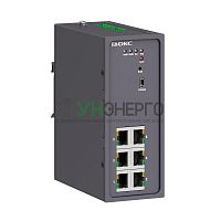 Коммутатор промышленный управляемый 6х10/100Base-T(X) портов RJ45 консольный порт Mini USB 24-48В DC (18-72В DC) с резервированием DKC N2000-6T-P1