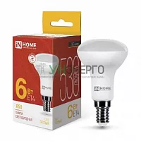 Лампа светодиодная LED-R50-VC 6Вт рефлектор 3000К тепл. бел. E14 530лм 170-265В IN HOME 4690612024240