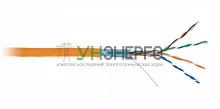 Кабель F/UTP кат.5E (класс D) 4 пары 100МГц ОЖ BC чистая медь внутр. LSZH нг(В)-HF оранж. (уп.305м) NETLAN EC-UF004-5E-LSZH-OR