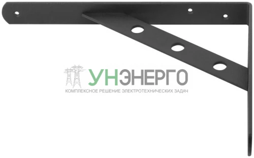 Уголок-кронштейн усиленный 250х200мм черн. КУРС 66106 фото 3
