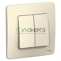 Выключатель 2-кл. СП Blanca 6А IP20 (сх. 5) 250В молочн. SE BLNVS006502