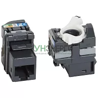 Механизм розетки компьютерной Keystone RJ45 кат.5E UTP Leg 033180