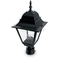 Светильник садово-парковый Feron 4203/PL4203 четырехгранный на столб 100W E27 230V, черный 11028