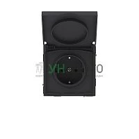 Розетка силовая KANT IP44 2P+E защ. шторки с крышкой черн. уголь DKC 7012013