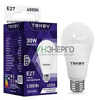 Лампа светодиодная 30Вт А70 4000К Е27 176-264В TOKOV ELECTRIC TKE-A70-E27-30-4K