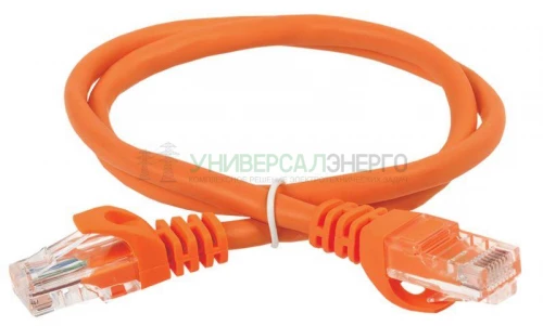 Патч-корд кат.6 UTP PVC 5м оранж. ITK PC07-C6U-5M