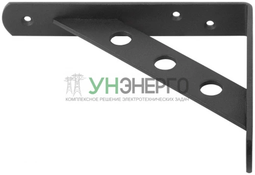 Уголок-кронштейн усиленный 150х125мм черн. КУРС 66102 фото 3