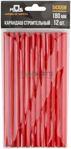 Карандаши строительные 180мм (уп.12шт) FIT 04305М фото 3