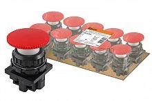 Выключатель кнопочный КЕ 021-У2-исп.2 гриб без фиксации красный 1з+1р 10A 660B IP40 TDM