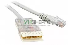 Патч-корд кат.5E 110-RJ45 4 пары PC-110-RJ45-4P-C5e-2M-LSZH-GY LSZH 2м сер. Hyperline 229904