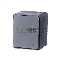 Переключатель проходной 1-кл. ОП AtlasDesign PROFI IP54 10AX антрацит SE ATN544061