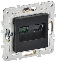 Розетка компьютерная двойн. RJ45 кат.6 SKANDY SK-K04Bl черн. IEK SK-K20-2-K02 Розетка компьютерная двойн. RJ45 кат.6 SKANDY SK-K04Bl черн. IEK SK-K20-2-K02