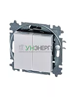 Переключатель 2-кл. СП Levit IP20 жемчуж./ледяной ABB 2CHH595245A6068