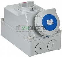 Розетка с мех. блокировкой 63А-6ч 220В 2P+PE ССИ-833 IP67 IEK PSR11-063-3-5-67