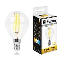 Лампа светодиодная Feron LB-61 Шарик E14 5W 230V 2700K 25578