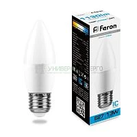 Лампа светодиодная Feron LB-970 Свеча E27 13W 6400K 38112