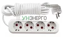 Удлинитель 4х10м с заземл. 10А IP20 У10-555 ПВС 3х1 UNIVersal 555-10