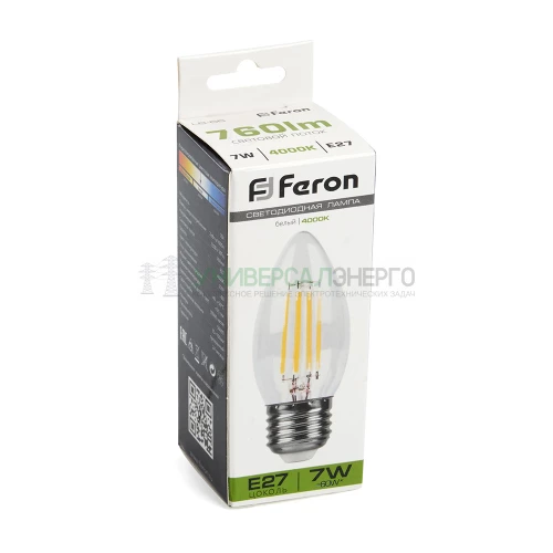 Лампа светодиодная Feron LB-66 Свеча E27 7W 4000K 38271 фото 6
