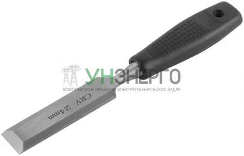 Стамеска CrV с пластиковой ручкой 24мм FIT 43124 фото 2