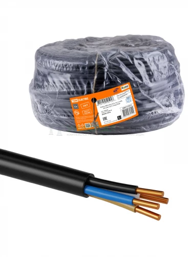 Кабель ВВГнг(А)-LSLTx 4х1.5 ок(N, PE)-0.66 ГОСТ (100м) TDM