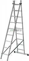 Лестница двухсекционная 2х9 H=257/426см 7.34кг алюм. FIT 65424