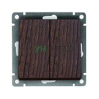 Выключатель 2-кл. СП Афина 10А IP20 механизм венге Universal A0023-V