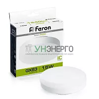 Лампа светодиодная Feron LB-454 GX53 15W 4000K 25836