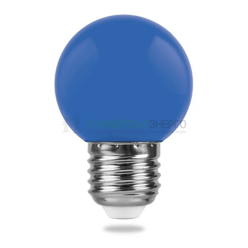 Лампа светодиодная Feron LB-37 Шарик E27 1W Синий 25118 фото 2