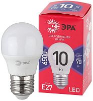 Лампа светодиодная ECO LED P45-10W-865-E27 R (диод шар 10Вт холодн. E27) (10/100/3600) ЭРА Б0045355