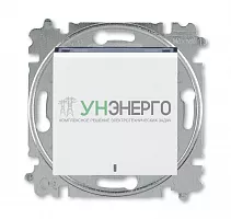 Выключатель кнопочный 1-кл. СП Levit IP20 с подсветкой бел./дым. черн. ABB 2CHH599147A6062