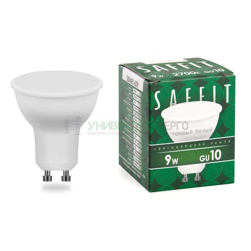 Лампа светодиодная SAFFIT SBMR1609 MR16 GU10 9W 2700K 55148