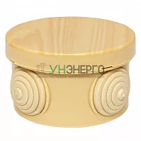 Коробка распаячная КМР-040-038 с крышкой 65х40 4 мембранных ввода IP54 свет. дерево PROxima EKF plc-kmr-040-038-s