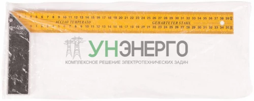 Угольник столярный двусторонняя шкала 400мм MOS 19375М фото 2