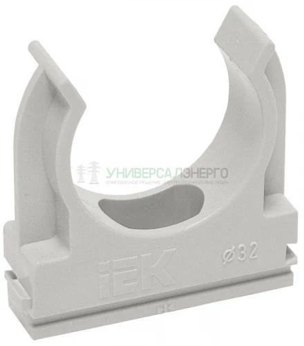 Держатель для труб (клипса) CF40 с защелкой IEK CTA10D-CF40-K41-050