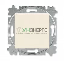 Переключатель кнопочный 1-кл. СП Levit IP20 сл. кость/бел. ABB 2CHH598645A6017