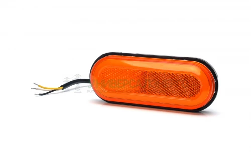 Фонарь бортовой Neon Оранжевый с функцией поворотника (неоновый периметр) WAS 1420 фото 9