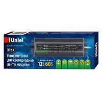 Блок питания UET-VAF-060A67 12В IP67 ультратонкий 60Вт метал. корпус Uniel UL-00007575
