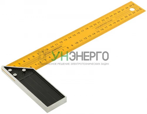 Угольник столярный усилен. желт. 300мм FIT 19430 фото 2