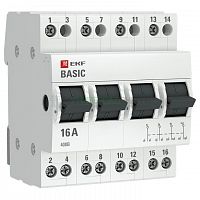 Переключатель трехпозиционный 4п 16А Basic EKF tps-4-16