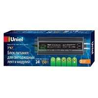 Блок питания ультратонкий UET-VAF-150B67 24В IP67 2 вых. 150Вт метал. корпус Uniel UL-00007578