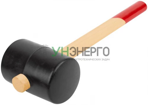 Киянка 90мм 1200г деревянная ручка резинов. КУРС 45390 фото 2