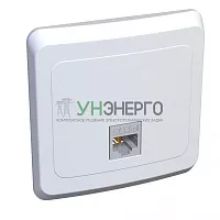 Розетка компьютерная 1-м СП Этюд RJ45 кат.5E бел. SE KOMC-001B