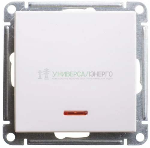 Переключатель проходной 1-кл. СП W59 10А IP20 10AX механизм с подсветкой бел. SE VS610-157-1-86