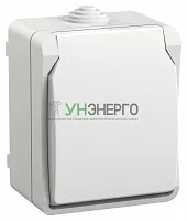 Розетка ОП Форс РСб20-3-ФБ 16А IP54 с заземл. защ. шторки бел. IEK ERS12-K01-16-54-DC