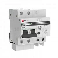 Выключатель автоматический дифференциального тока В 25А 30мА тип AC 4.5кА АД-2 (электрон.) защита 270В PROxima EKF DA2-25B-30-pro