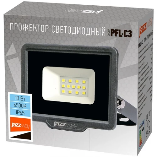 Прожектор светодиодный PFL-C3 10Вт 6500К IP65 ДО закален. прозр. стекло JazzWay 5023529A фото 5
