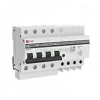 Выключатель автоматический дифференциального тока 4п 7.5мод. C 50А 30мА тип AC 4.5кА АД-4 PROxima EKF DA4-50-30-pro