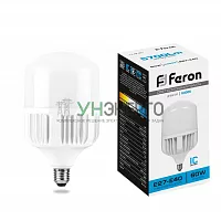 Лампа светодиодная Feron LB-65 E27-E40 60W 6400K 25782