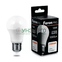 Лампа светодиодная Feron.PRO LB-1015 Шар E27 15W 2700K 38035