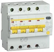 Выключатель автоматический дифференциального тока селективный 4п 32А 100мА тип AC АД14S IEK MAD13-4-032-C-100